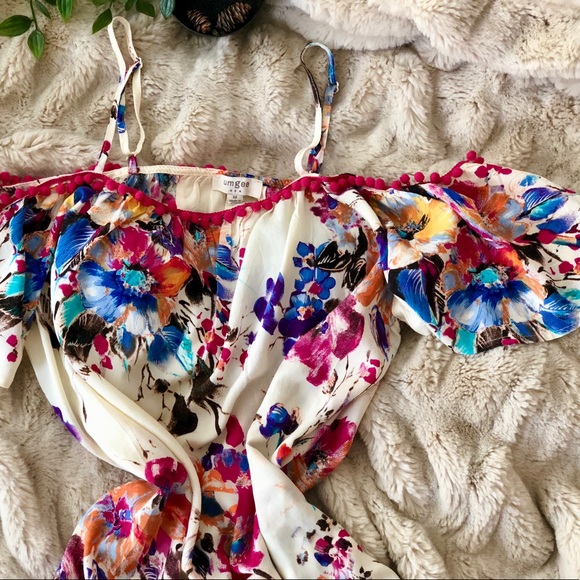 🚫SOLD🚫Umgee boho vivid floral poms dress - Picture 7 of 8
